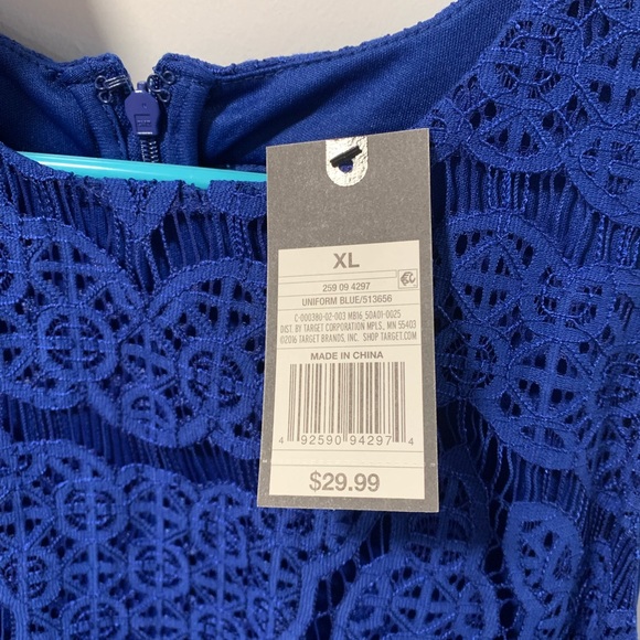 Mossimo Lace Fit and Flare Skater Dress - Uniform Blue - Picture 6 of 6